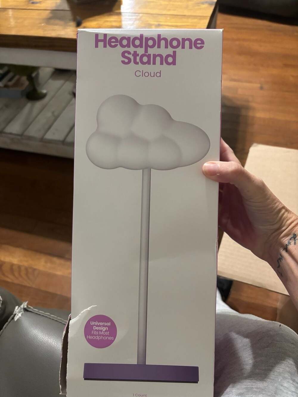 Gems Cloud Headphone Stand White And Purple
